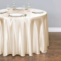 Vente en gros de couverture de table ronde en satin rouge vert 120 132 pouces nappe en lin pour événements décorations de fête de Noël de mariage