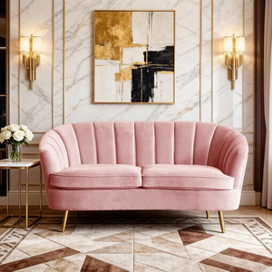 Divano di Lusso a Due Posti a Forma di U in Velluto - Design Nordico per Piccoli Appartamenti, Saloni, Saloni di Bellezza, Boutique e <span class=keywords><strong>B</strong></span>&<span class=keywords><strong>B</strong></span> - Product Image 4