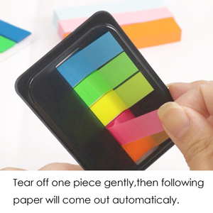 Foska văn phòng đầy màu sắc vật nuôi dính dính ghi chú chỉ số đánh dấu cuốn sách nhựa đánh dấu cuốn sách Tab - Product Image 4