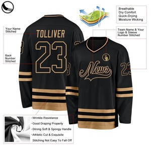 Maillot de hockey sur glace personnalisé en twill de qualité supérieure BETHERIVAL OEM, sublimation personnalisée, entraînement - Product Image 3