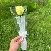 Bouquet de Tulipes Artificielles pour la Fête des Mères Cadeaux de Graduation, Tulipe et Tulipe Créative