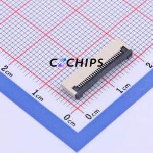 FC05-S28FCT-00 FFC/FPC Connector SMD,P=0.5mm,Horizontal Mount Connector Flip Cover Type Bottom Contact 28P 0.5mm - Product Image 1