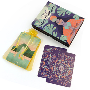 Caja con Tapa y Base para Cartas del <span class=keywords><strong>Tarot</strong></span> Divino, con Guía y Estampado Dorado, Impresión Personalizada al por Mayor - Product Image 2