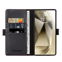 Étui de téléphone portefeuille en cuir PU pour Samsung Galaxy S25 Ultra, vente en gros