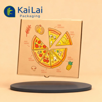 Boîtes à pizza portables étanches en gros 6-18 pouces carton ondulé noir personnalisé matériaux recyclés écologiques