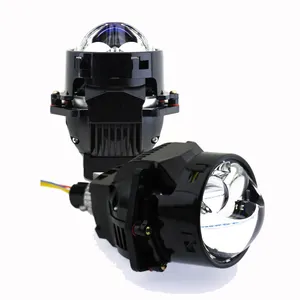 car 3.0inches 75W Led Projector Bifocal Lens Headlight Laser In Matrix Non-destructive Universal H4 H7 9005 9006 6000K Upgrade
