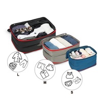Compression légère ripstop valise organisateur emballage cubes doux premium 3 pièces bagages voyage pliable sac de rangement ensemble