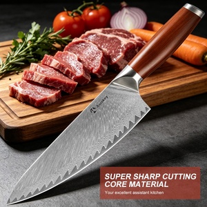 Couteau <span class=keywords><strong>de</strong></span> Chef <span class=keywords><strong>de</strong></span> <span class=keywords><strong>Cuisine</strong></span> en Acier Damas Gravé sur Mesure, <span class=keywords><strong>Lot</strong></span> en Gros, Certifié NSF, 8 Pouces, Cadeau <span class=keywords><strong>de</strong></span> Pendaison <span class=keywords><strong>de</strong></span> Crémaillère - Product Image 5