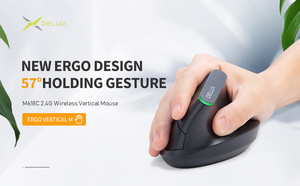 Bán Buôn <span class=keywords><strong>Delux</strong></span> M618C 2.4Ghz Không Dây Ergonomics Thiết Kế Dọc Văn Phòng Chuột 6 Nút 1600 Dpi Quang Chuột - Product Image 2