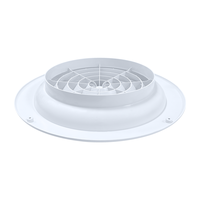Diffuseur d'air rond en plastique ABS, sortie de ventilation rotative pour l'air frais et les systèmes de climatisation centralisée