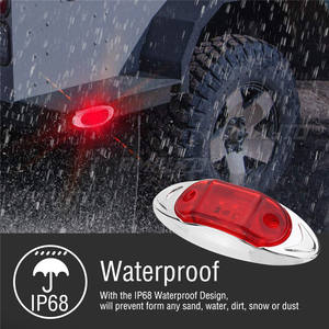 4 pièces Feux de gabarit latéraux étanches à 6 LED, feux de signalisation 24V pour voiture, camion, remorque, bateau - Product Image 5