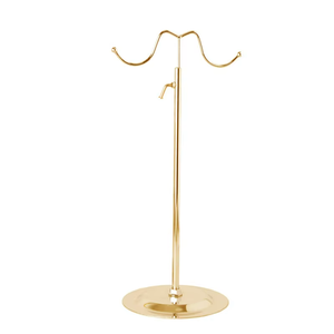 Sang Trọng Có Thể Điều Chỉnh Đôi Móc Thép Không Gỉ Ví Chủ Vàng Và Bạc Kim Loại Túi Xách Hiển Thị Đứng - Product Image 3