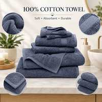 100% Pure Cotton Absorbent Solid Color Bath Towels Bath Towel in Stock for Hotel Home with Custom Embroidery logo