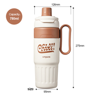 Nouveau Internet célébrité Bingba haute valeur de couleur moderne Double boisson fleur tasse à thé en acier inoxydable gobelet ventouse cadeau tasse