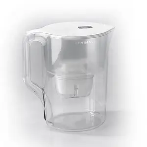 Jarra de água com filtro de cozinha para uso doméstico, garrafa de carvão ativado com sistema de filtro de 5 estágios, purificador