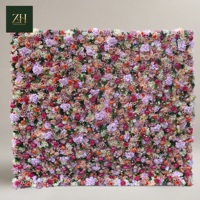 Luxueuze bordeauxrode & witte zijden kunstbloemenwand, gemengd bloemig paneel voor decoratie van banketten en evenementen