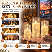 Bougies LED sans flamme à piles avec guirlandes lumineuses intégrées, pilier en plastique, minuterie, télécommande, décoration de Noël pour chambre à coucher