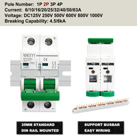 2 P DC 600V Solar Mini Leistungs schalter 6kA 500VDC 16A 20A 25A 32A 40A 50A 63A PV MCB DC Leistungs schalter 2-polig 32 Ampere