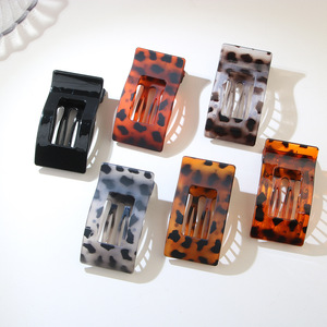 Pince à cheveux Rectangle grande taille pince en plastique mat pour femmes usage quotidien accessoires de cheveux de bureau de fête - Product Image 3