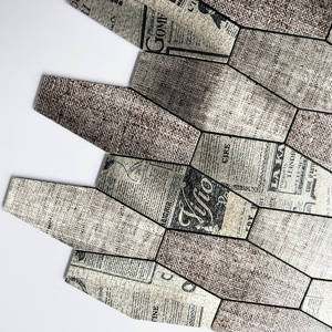 Carreaux muraux hexagonaux autocollants en tissu texturé super léger de 4 mm d'épaisseur au design moderne pour murs intérieurs et salles de bain - Product Image 6