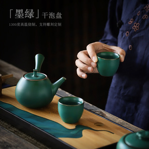Kung Fu Tea Tray Bamboo Rectangular Dry Brewing With Resin River Design Eco-Friendly Afternoon Tea Use - Product Image 5