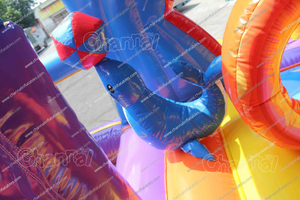 Combo de circo inflable Ball Pit logotipo personalizado inflable Lilo Bouncers Party Climbing Triangle Castle Casa de burbujas de alta calidad - Product Image 4