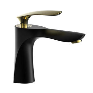 Robinet de lavabo en cuivre pur de style américain, eau chaude et froide, plaqué or, noyaux de vanne en céramique, vannes mélangeuses, vente en gros - Product Image 4