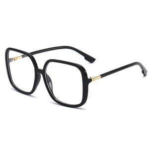 Montures de lunettes carrées tendance, monture intégrale, verres PC, anti-UV, anti-lumière bleue, transparentes, unisexes, style coréen O4-207 - Product Image 1