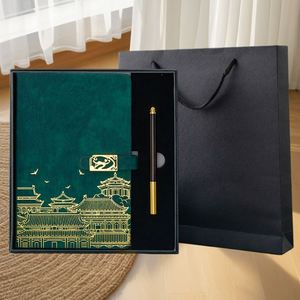 Coffret 2-en-1 personnalisé style chinois, fait main, imprimé UV, cadeau d'affaires en papier pour les employés de l'entreprise, anniversaire ou événement festif - Product Image 1