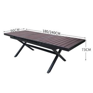 Mesa y Sillas de Jardín de Lujo, Extensible <span class=keywords><strong>para</strong></span> Familias, Apta <span class=keywords><strong>para</strong></span> 4 a <span class=keywords><strong>8</strong></span> <span class=keywords><strong>Personas</strong></span>, Muebles de Aluminio <span class=keywords><strong>para</strong></span> <span class=keywords><strong>Exteriores</strong></span>, Juego de <span class=keywords><strong>Comedor</strong></span> - Product Image 3