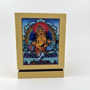 Presentazione reliquia sacra scrigno-cassa d'altare in legno artigianale con iconografia foglia d'oro - Product Image 6