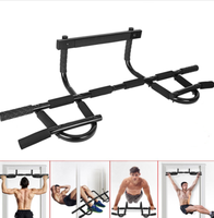 Barres parallèles multi-usages CW PLB002 pour porte, sans vis, design anti-chute, tube en acier + mousse, capacité de 120 kg, barre de traction