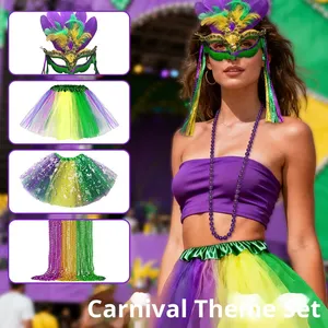 Máscara de media cara de plumas de pavo real <span class=keywords><strong>para</strong></span> <span class=keywords><strong>carnaval</strong></span>, set de máscara <span class=keywords><strong>para</strong></span> <span class=keywords><strong>disfraces</strong></span>, actuaciones escénicas, cubre rostro y ojos - Product Image 2