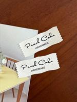Autocollants personnalisés en papier couché festonné, étiquettes adhésives imperméables pour boulangerie, découpées à la forme pour l'emballage de biscuits, de pots et de gâteaux