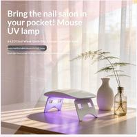 Lampe à ongles LED UV pliable mini en plastique, 6 LED double ondes, séchage rapide, alimentation USB, pour salon et nail art DIY