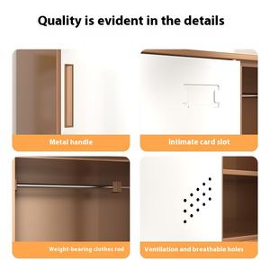 משרד הבית רב-דלתול ארון עץ חדר כושר שקית אחסון עובד מעונות - Product Image 4