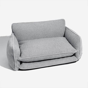 ที่นอนสัตว์เลี้ยงขนแกะเทียมสองชั้นที่นอนสัตว์เลี้ยงนุ่มสบายซักได้สีพื้นทันสมัย - Product Image 1