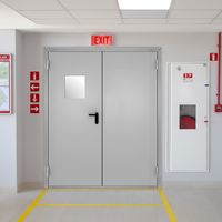 Porte en acier ignifuge pour escaliers d'appartement, testée selon les normes BS, CE et UL, avec une résistance au feu