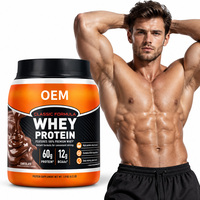 Poudre d'isolat de protéines de lactosérum OEM au chocolat, 60g de protéines, 12g de BCAA, 1,78 lb pour les sports