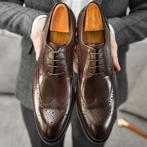 Zapatos Casuales Elegantes de Diseñador para Hombre, Oxfords con Estilo, Color Marrón Pulido Premium, Punta Cuadrada, Impermeables, con Cordones, que Aumentan la Estatura - Product Image 3