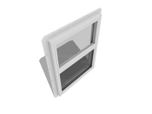 Xây Dựng Mới đục lỗ Windows Trắng PVC <span class=keywords><strong>uPVC</strong></span> Vinyl đơn kính duy nhất TREO CỬA SỔ nửa màn hình bao gồm - Product Image 3
