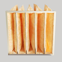 Filtre à air en fibre de verre à haut débit, filtre à poche pour système de ventilation industrielle, filtre pour unité de traitement de l'air, système de collecte de poussière
