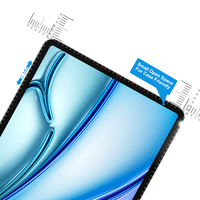 Protection d'écran en verre trempé 9H pour iPad Air 11 pouces 2024, film protecteur HD anti-rayures pour iPad Pro 11