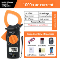 Pince ampèremétrique numérique DM6266, testeur de tension et de courant AC/DC, ampèremètre AC 600A, multimètre avec test de résistance et de diode