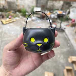 Novedoso Cubo de Bruja Negra y Llama para Halloween, Tarro de Dulces de Plástico para Fiestas Temáticas de Halloween, Suministros de Decoración - Product Image 1