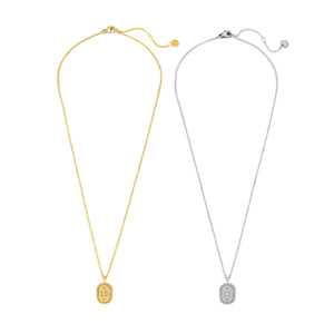 Collier pendentif Zi en or, argent, acier inoxydable, lettre E, à porter tous les jours, bijoux de mode pour femmes - Product Image 1