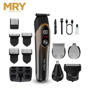 MRY-Tondeuse à cheveux électrique 5 en 1 étanche, rechargeable par USB, rasoir pour le corps, <span class=keywords><strong>kit</strong></span> de toilettage de la <span class=keywords><strong>barbe</strong></span>, lavable, pour hommes - Product Image 3