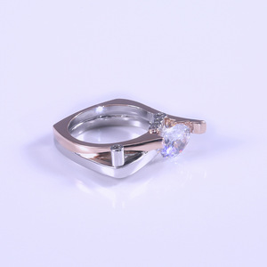 Anello Bicolore per Uomo e Donna, Elegante Stile Western, Accessorio da Dito alla Moda per Feste, Regalo - Product Image 4