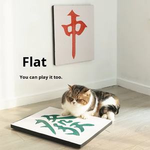 2022 baru datang kertas Puzzle kucing Scratcher dengan bergelombang papan gores melindungi mainan Natal kucing Scratcher kardus - Product Image 3