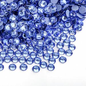Wholesale SS3 SS4 SS5 SS6 SS8 SS10 SS12 SS16 SS20 SS30 Round Crystal Strass Flatback Glass Rhinestones Bulk for Cloth Crafts